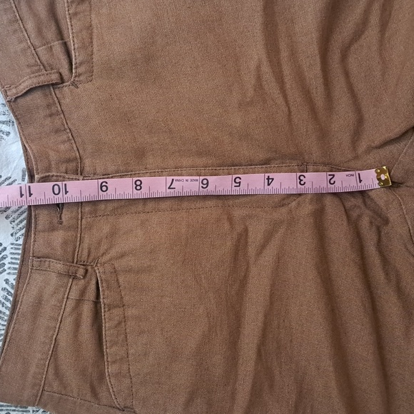 Talbots irish linen blend high waisted cropped zip front pant sz2P - Picture 5 of 14